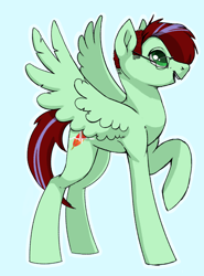 Size: 2064x2792 | Tagged: safe, artist:thrimby, oc, oc only, oc:ember heartshine, pegasus, pony, high res, simple background, solo