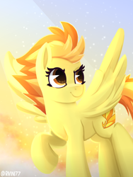 Size: 1800x2400 | Tagged: safe, artist:rivin177, spitfire, pegasus, pony, g4, female, mare, solo, spread wings, wings
