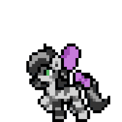 Size: 252x252 | Tagged: safe, artist:bitassembly, oc, oc only, oc:zebranon, pony, zebra, game:filly astray, animated, bow, pixel art, simple background, solo, sprite, transparent background