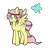 Size: 1000x1000 | Tagged: safe, artist:godlikegnocchi, fluttershy, changeling, pegasus, pony, g4, disguise, disguised changeling, female, fluttershy (g5 concept leak), g5 concept leak style, g5 concept leaks, mare, redesign, simple background, smiling, solo, spread wings, transparent background, wings