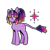 Size: 1000x1000 | Tagged: safe, artist:godlikegnocchi, twilight sparkle, pony, unicorn, g4, female, g5 concept leak style, g5 concept leaks, leonine tail, mare, ponytail, redesign, simple background, solo, transparent background, twilight sparkle (g5 concept leak), unicorn twilight