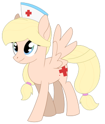 Size: 1858x2198 | Tagged: safe, artist:dyonys, oc, oc:nurse lilheart, pegasus, pony, female, mare, nurse, simple background, transparent background