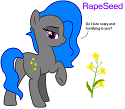Size: 1360x1184 | Tagged: safe, artist:okbutwhytho, oc, oc only, oc:rapeseed, earth pony, pony, base used, cutie mark, female, mare, op is a duck, rapeseed, simple background, solo, unamused, white background