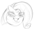 Size: 450x375 | Tagged: safe, artist:gabrielcoroum, rarity, pony, unicorn, g4, chubby cheeks, close-up, deal with it, double chin, fat, female, floppy ears, grin, head, lineart, monochrome, raritubby, shitposting, smiling, solo, sunglasses