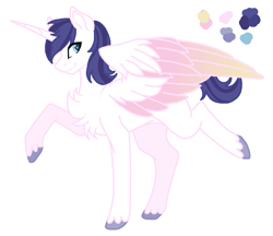 Size: 887x765 | Tagged: safe, artist:kseniyart, artist:magicuniclaws, oc, oc only, oc:prince eros, alicorn, pony, base used, chest fluff, colored wings, male, offspring, parent:princess cadance, parent:shining armor, parents:shiningcadance, solo, stallion, unshorn fetlocks, wings
