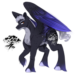 Size: 2300x2221 | Tagged: safe, artist:copshop, oc, oc only, oc:shooting thunder, pegasus, pony, concave belly, high res, male, muscles, nudity, sheath, simple background, solo, stallion, transparent background, two toned wings, wings