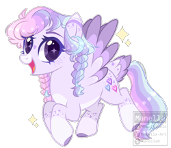 Size: 2452x2116 | Tagged: safe, artist:manella-art, oc, oc only, oc:wisteria may, pegasus, pony, female, high res, mare, offspring, parent:oc:pelito, parent:princess cadance, parents:canon x oc, simple background, solo, transparent background