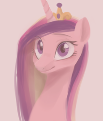 Size: 822x966 | Tagged: safe, artist:haden-2375, princess cadance, alicorn, pony, g4, bust, female, mare, portrait, smiling, solo