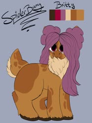 Size: 2356x3171 | Tagged: safe, artist:spider_bunn, oc, deer, deer pony, earth pony, original species, pony, cute, deer earth pony, femboy, fluffy, high res, male, redesign, reference sheet