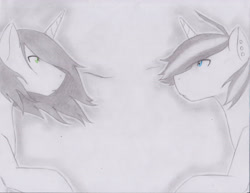 Size: 3302x2550 | Tagged: safe, artist:subimaru_kai, oc, oc only, oc:snowy, oc:virgil green, high res, male, shading, stallion, traditional art