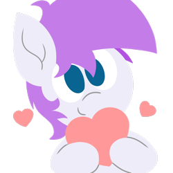 Size: 1200x1200 | Tagged: safe, artist:thebadbadger, oc, oc only, oc:lilac, pony, heart, simple background, solo, transparent background