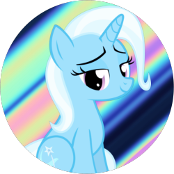Size: 250x250 | Tagged: safe, artist:myequestria, trixie, pony, unicorn, g4, abstract background, female, mare, solo
