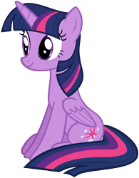 Size: 5412x6936 | Tagged: safe, artist:andoanimalia, twilight sparkle, alicorn, pony, g4, absurd resolution, cute, cutie mark, female, folded wings, mare, simple background, sitting, smiling, solo, transparent background, twiabetes, twilight sparkle (alicorn), vector, wings