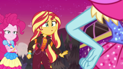 Size: 1920x1080 | Tagged: safe, screencap, kiwi lollipop, pinkie pie, sunset shimmer, equestria girls, equestria girls specials, g4, my little pony equestria girls: better together, my little pony equestria girls: sunset's backstage pass, female
