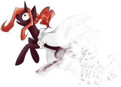 Size: 2205x1586 | Tagged: safe, artist:weird--fish, oc, oc only, oc:wormhole, pony, unicorn, clothes, disintegration, robe, simple background, solo, this will end in death, transparent background