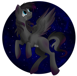 Size: 1709x1698 | Tagged: safe, artist:weird--fish, oc, oc only, pegasus, pony, flying, solo, space