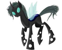 Size: 1705x1381 | Tagged: safe, artist:weird--fish, oc, oc only, changeling, simple background, solo, transparent background