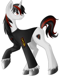 Size: 1517x1920 | Tagged: safe, artist:weird--fish, oc, oc only, pony, clothes, not blackjack, simple background, solo, transparent background, uniform