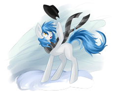 Size: 2560x1920 | Tagged: safe, artist:weird--fish, oc, oc only, pony, clothes, hat, scarf, simple background, solo, transparent background