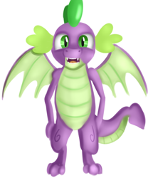 Size: 600x720 | Tagged: safe, artist:jbond, spike, dragon, g4, male, open mouth, simple background, solo, white background, winged spike, wings