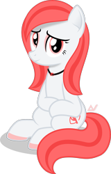 Size: 2085x3260 | Tagged: safe, artist:arifproject, oc, oc only, oc:hide image, earth pony, pony, derpibooru ponified, high res, jewelry, meta, necklace, ponified, simple background, sitting, smiling, solo, transparent background, vector