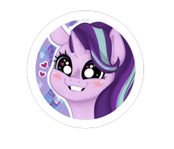 Size: 1400x1200 | Tagged: safe, artist:madkadd, starlight glimmer, pony, unicorn, g4, blushing, female, heart eyes, mare, simple background, smiling, solo, starlight glimmer is best facemaker, starry eyes, transparent background, wingding eyes