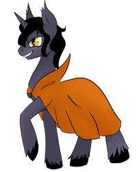 Size: 1177x1474 | Tagged: safe, artist:weird--fish, oc, oc only, pony, cape, clothes, simple background, solo, transparent background