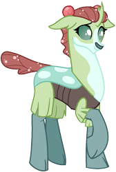 Size: 751x1119 | Tagged: safe, artist:eonionic, oc, oc only, oc:maxillea, hybrid, interspecies offspring, magical lesbian spawn, nonbinary, offspring, parent:ocellus, parent:yona, parents:yonellus, simple background, solo, transparent background, yakling