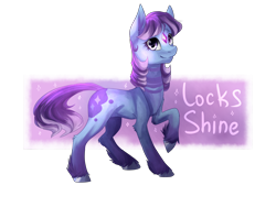 Size: 2048x1536 | Tagged: safe, artist:weird--fish, oc, oc only, oc:locks shine, earth pony, pony, forehead gem, full body, looking at you, raised hoof, simple background, smiling, smiling at you, solo, standing, transparent background, unshorn fetlocks