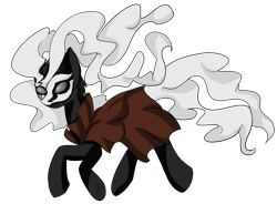 Size: 2001x1469 | Tagged: safe, artist:weird--fish, pony, clothes, coat, ergo proxy, mask, ponified, simple background, solo, transparent background