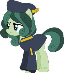Size: 346x398 | Tagged: safe, artist:space-higanbana, oc, oc only, pony, base used, clothes, female, hat, mare, simple background, solo, transparent background