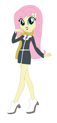 Size: 292x624 | Tagged: safe, artist:cookiechans2, artist:fjessemcsm, fluttershy, equestria girls, g4, ace attorney, base used, capcom, clothes, cosplay, costume, crossover, dress, high heels, jewelry, lips, makeup, mia fey, necklace, scarf, shoes, skirt