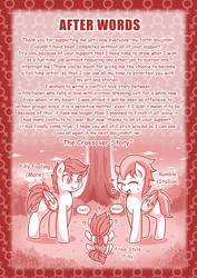 Size: 800x1131 | Tagged: safe, artist:vavacung, rumble, oc, oc:filly fooling, oc:free style, pegasus, pony, comic:filly fooling, g4, bow, clothes, comic, crossdressing, dialogue, duo, female, femboy, filly, hair bow, male, mare, monochrome, oc x oc, shipping, speech bubble, stallion, straight, tomboy, trio