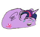 Size: 128x120 | Tagged: safe, artist:notadeliciouspotato, twilight sparkle, alicorn, pony, g4, blob, crying, emoji, eyes closed, female, horn, laughing, low quality, lowres, open mouth, quality, simple background, solo, stylistic suck, transparent background, twilight sparkle (alicorn), wings
