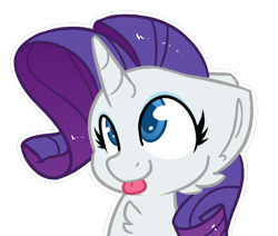 Size: 1280x1086 | Tagged: safe, artist:northwindsmlp, rarity, pony, unicorn, g4, :p, bust, chest fluff, colored pupils, cute, female, mare, portrait, rarara, raribetes, simple background, solo, tongue out, transparent background