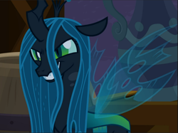 Size: 1257x940 | Tagged: safe, screencap, queen chrysalis, pony, g4, the summer sun setback, cropped, evil grin, female, grin, sinister, smiling, solo