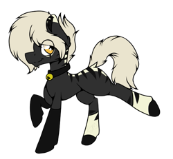 Size: 585x541 | Tagged: safe, artist:chazmazda, oc, oc only, pony, bell, bell collar, collar, commission, commissions open, concave belly, digital art, shade, simple background, solo, transparent background