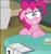 Size: 585x617 | Tagged: safe, screencap, pinkie pie, earth pony, pony, a trivial pursuit, g4, my little pony: friendship is magic, bell, cropped, female, floppy ears, shocked expression, solo