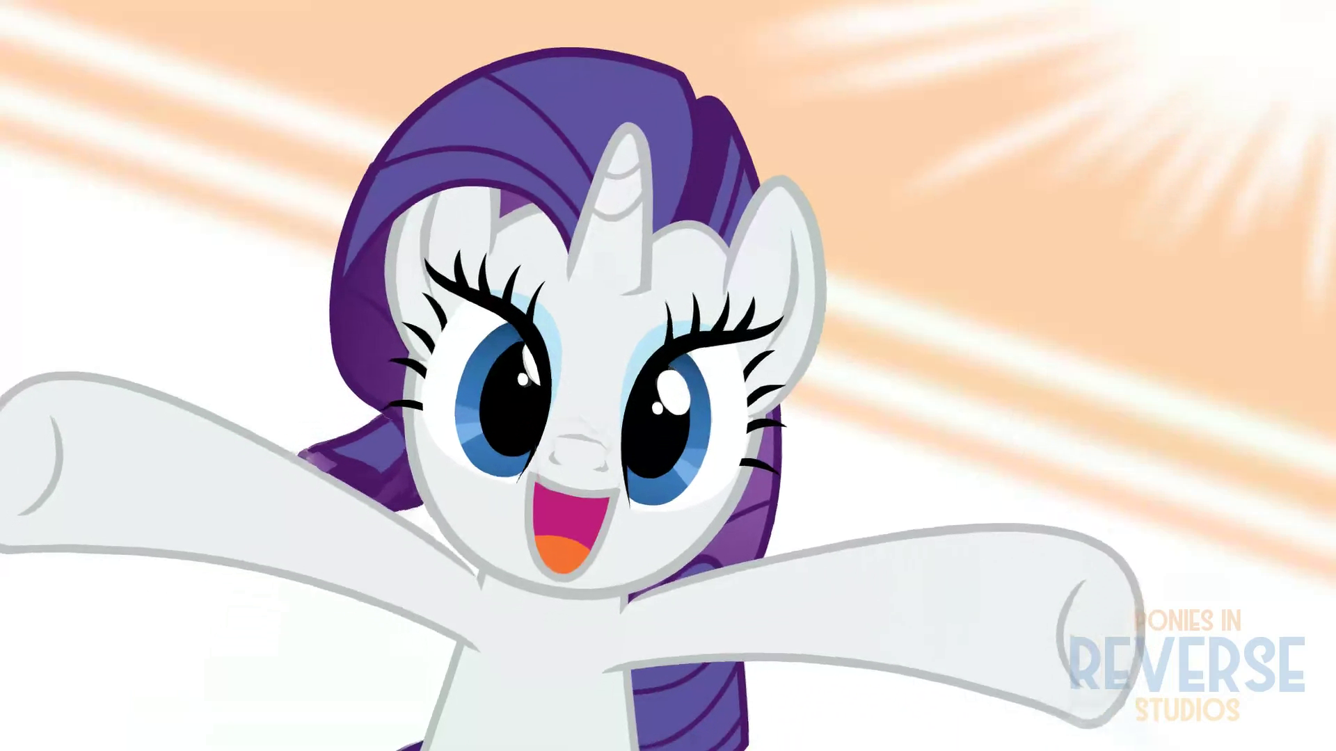 Mlp Reverse #2279664 - safe, artist:reverse studios, rarity, pony, unicorn, 60 fps ...