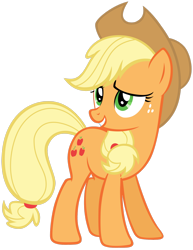 Size: 1280x1658 | Tagged: safe, artist:andoanimalia, applejack, earth pony, pony, g4, female, freckles, hat, mare, relieved, simple background, transparent background, vector
