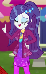 Size: 407x653 | Tagged: safe, screencap, rarity, equestria girls, g4, inclement leather, inclement leather: vignette valencia, my little pony equestria girls: choose your own ending, cropped, female, hashtag rain hair don't care, makeup, running makeup, solo, wet hair, wet hairity