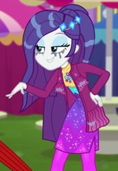 Size: 425x617 | Tagged: safe, screencap, rarity, equestria girls, g4, inclement leather, inclement leather: vignette valencia, my little pony equestria girls: choose your own ending, cropped, female, hashtag rain hair don't care, makeup, running makeup, solo, wet hair, wet hairity