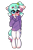 Size: 1000x1512 | Tagged: safe, artist:cottonsweets, oc, oc only, oc:cottonsweets, candy pony, cat, cat pony, food pony, original species, unicorn, anthro, unguligrade anthro, blushing, clothes, cute, female, hair tie, heterochromia, looking at you, mare, simple background, solo, standing, sweater, transparent background, wide eyes