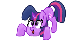 Size: 3840x2160 | Tagged: safe, artist:llamalauncher, twilight sparkle, pony, unicorn, g4, cute, female, high res, looking at you, mare, simple background, solo, tongue out, unicorn twilight, weapons-grade cute, white background