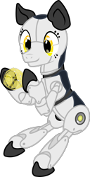 Size: 1022x2000 | Tagged: safe, artist:novafusion, derpibooru exclusive, oc, oc only, oc:sunny, pony, robot, robot pony, hard light, icosahedron, simple background, solo, transparent background, vector