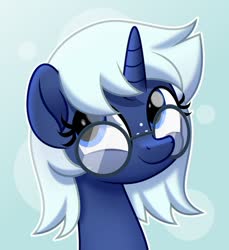 Size: 800x875 | Tagged: safe, artist:jhayarr23, oc, oc only, pony, unicorn, bust, female, glasses, mare, portrait, solo