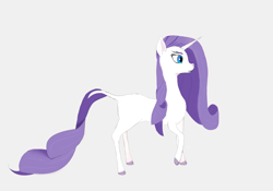 Size: 2000x1400 | Tagged: safe, artist:borderlineunicorn, rarity, pony, unicorn, g4, female, g5 concept leak style, g5 concept leaks, hooves, mare, rarity (g5 concept leak), redesign, simple background, solo