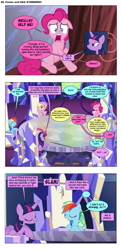 Size: 868x1786 | Tagged: safe, artist:dziadek1990, edit, edited screencap, screencap, applejack, fluttershy, pinkie pie, rainbow dash, spike, twilight sparkle, oc, oc:pinka, oc:skullfuck doombringer, alicorn, earth pony, pegasus, pony, comic:ponies and d&d, g4, the one where pinkie pie knows, automail, comic, conversation, dialogue, dungeons and dragons, emote story:ponies and d&d, female, friendship throne, fullmetal alchemist, mare, pen and paper rpg, reference, rpg, screencap comic, slice of life, text, twilight sparkle (alicorn)