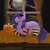 Size: 1848x1840 | Tagged: safe, artist:orchidcrystal, oc, oc only, earth pony, pony, clothes, halloween, holiday, jack-o-lantern, moon, pumpkin, socks, solo, striped socks, tree, window