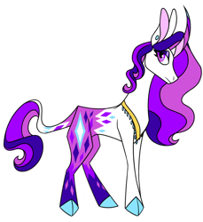 Size: 1280x1399 | Tagged: safe, artist:thedoodlefox, rarity, pony, unicorn, g4, curved horn, female, g5 concept leak style, g5 concept leaks, hooves, horn, jewelry, leonine tail, mare, rarity (g5 concept leak), redesign, simple background, solo, transparent background